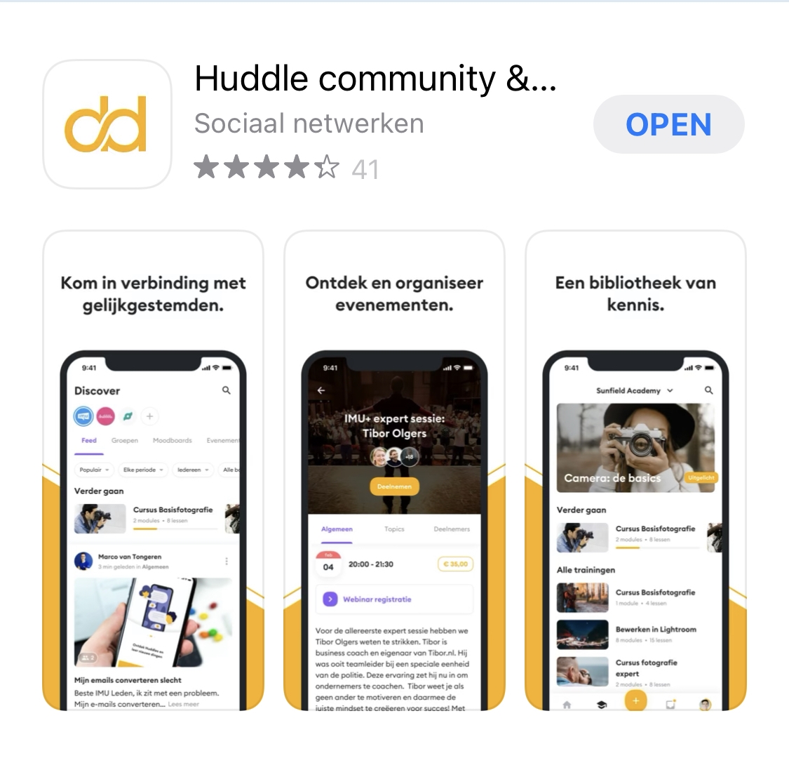 Huddle app