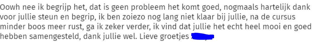 Minder Boos Meer rust december 2021