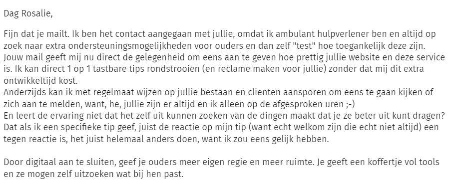 Ervaring van een professional met de OpvoedApp
