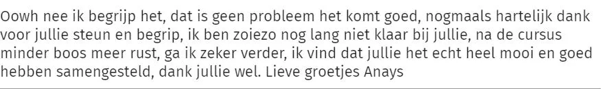 Review cursus Minder Boos december 2021
